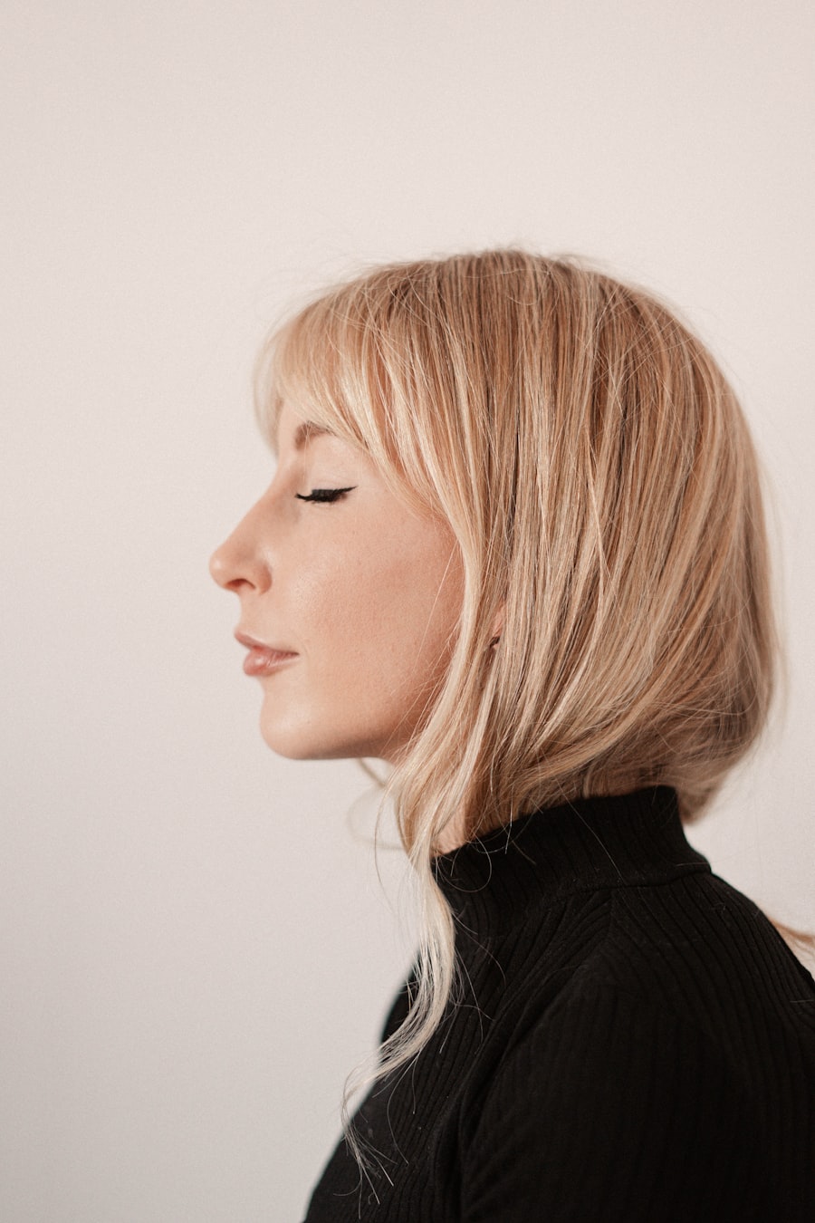Elegant facial profile — rhinoplasty and facial surgery